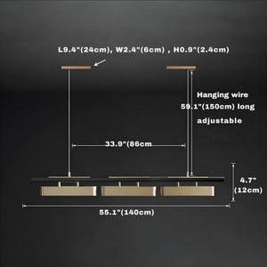 Torin Contemporary Rectangular Chandelier  Seus Lighting