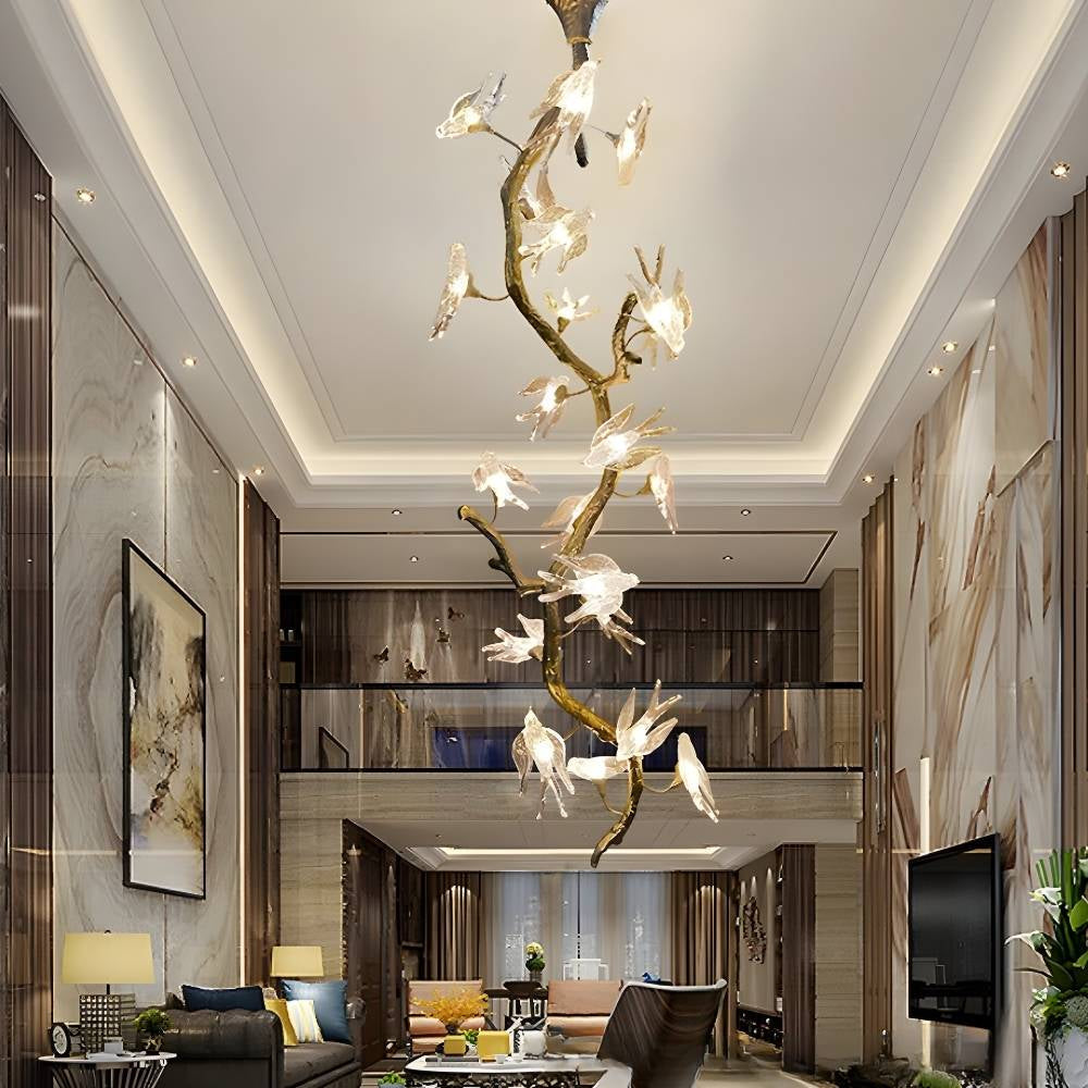 Trevi Brass Tree Branch Chandelier  Seus Lighting