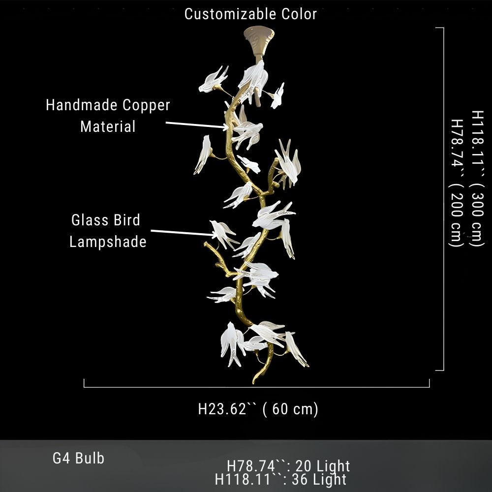 Trevi Brass Tree Branch Chandelier  Seus Lighting