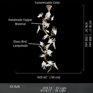 Trevi Brass Tree Branch Chandelier  Seus Lighting