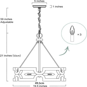 Vera Farmhouse Coastal Foyer Lighting  Seus Lighting
