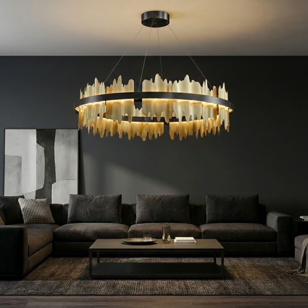 Verda Modern Circular Chandelier  Seus Lighting