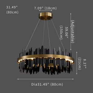 Verda Modern Circular Chandelier  Seus Lighting