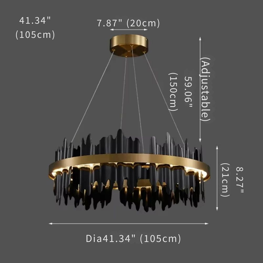 Verda Modern Circular Chandelier  Seus Lighting