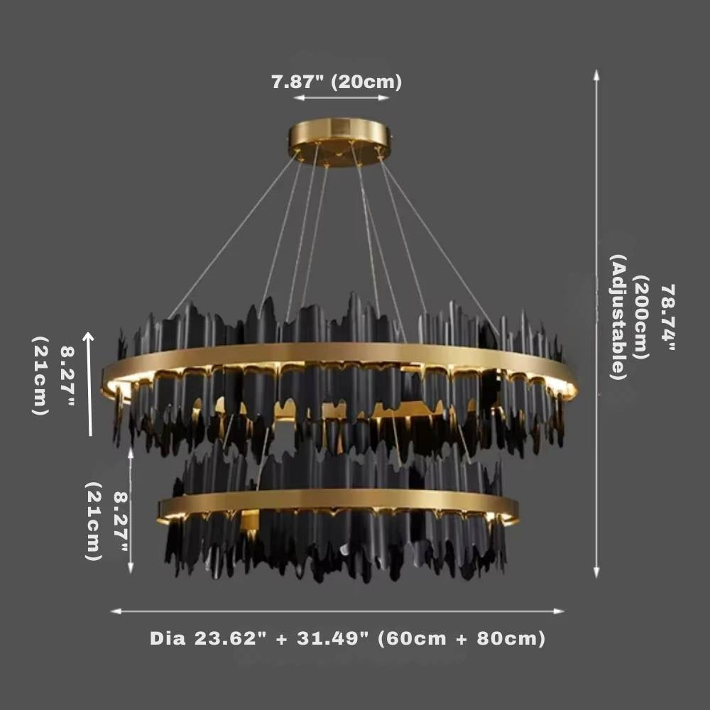 Verda Modern Circular Chandelier  Seus Lighting