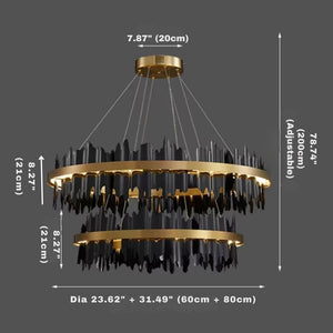 Verda Modern Circular Chandelier  Seus Lighting