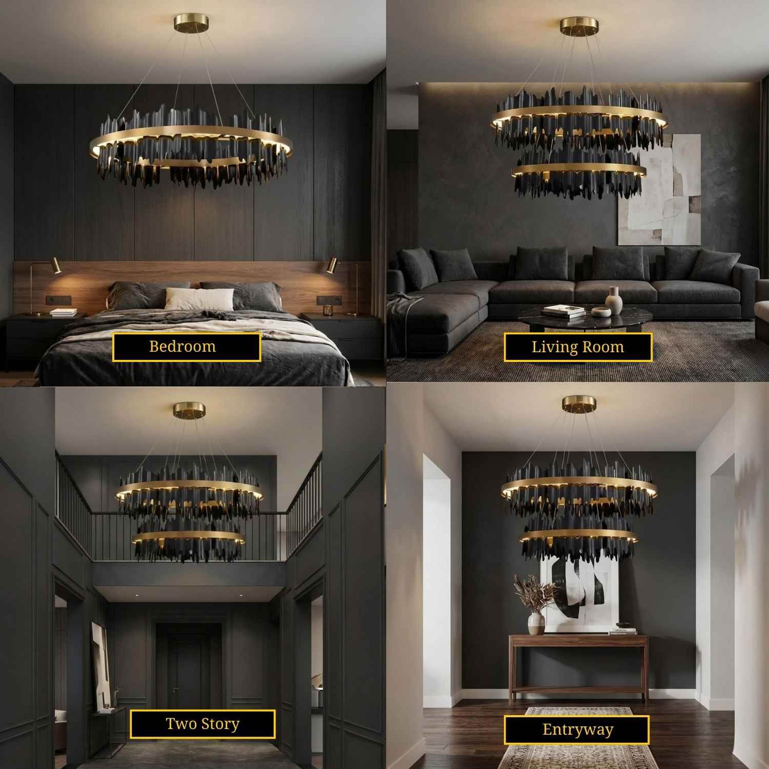 Verda Modern Circular Chandelier  Seus Lighting