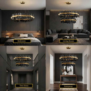 Verda Modern Circular Chandelier  Seus Lighting