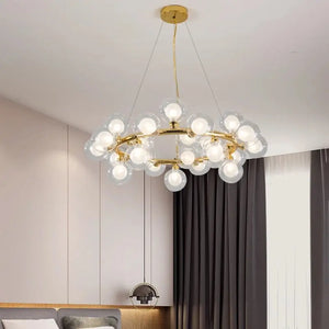 Violet Glass Bubble Chandelier Seus Lighting