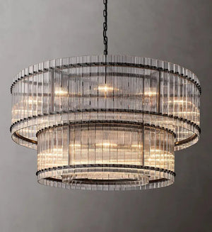 Willow Luxury Modern 2 Tier Crystal chandelier  Seus Lighting