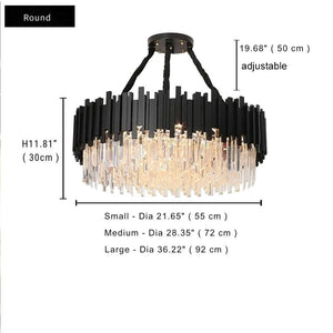 Zen Modern Gold Crystal Chandelier  Seus Lighting