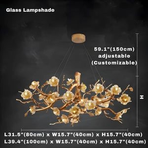 Zenth Vintage Flower Chandelier  Seus Lighting