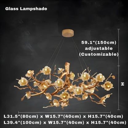 Zenth Vintage Flower Chandelier  Seus Lighting