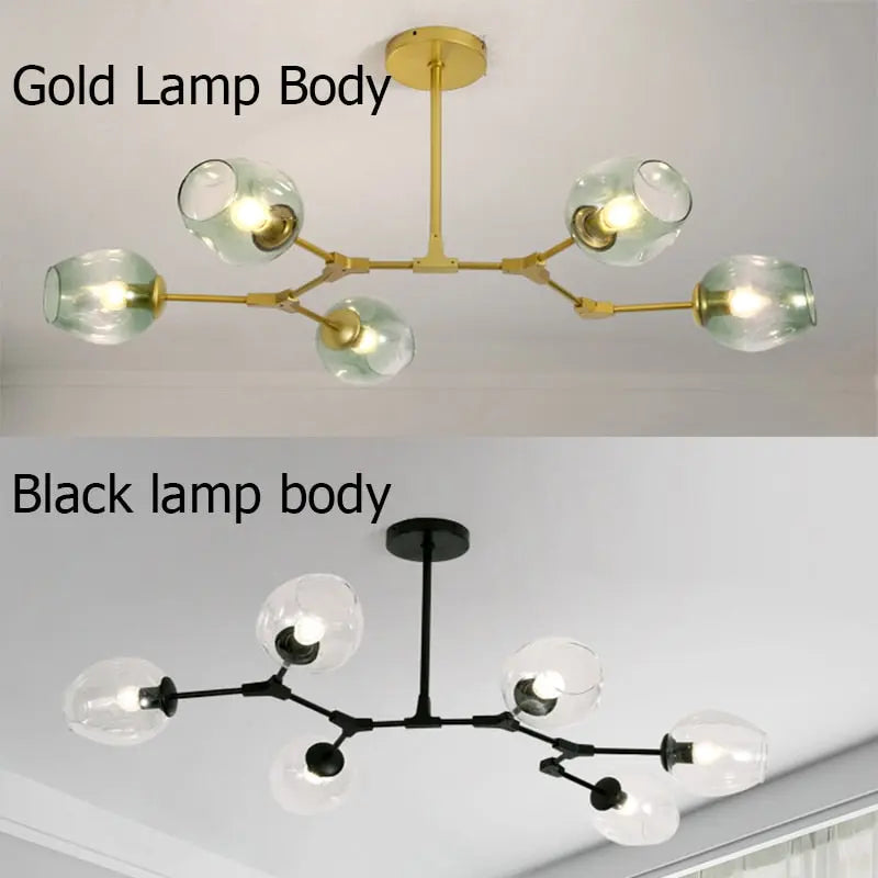 Zentra Black and Gold chandelier Seus Lighting