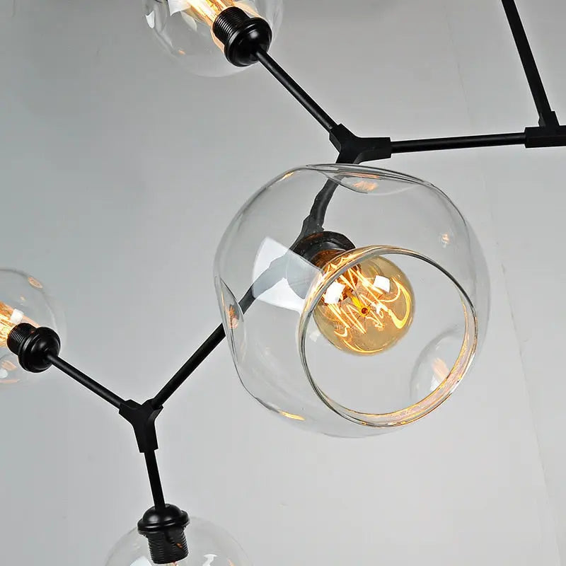 Zentra Black and Gold chandelier Seus Lighting