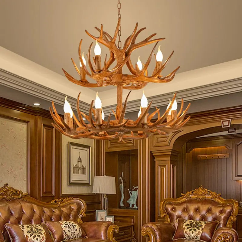 Zoey Resin Moose Antler Chandelier